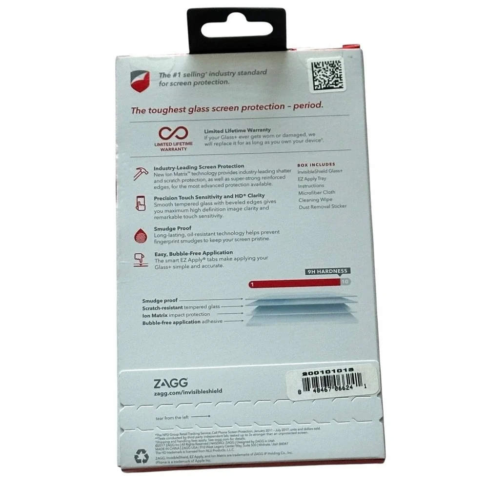 New ZAGG Invisible Shield Glass+ Screen Protector For iPhone X Xs